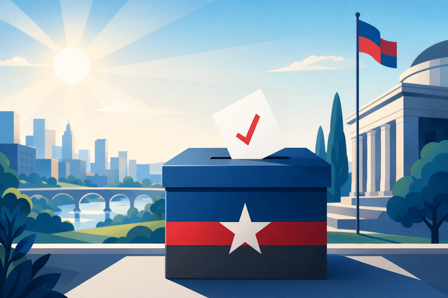 governor race filing - illustration, Jake Team LLC
