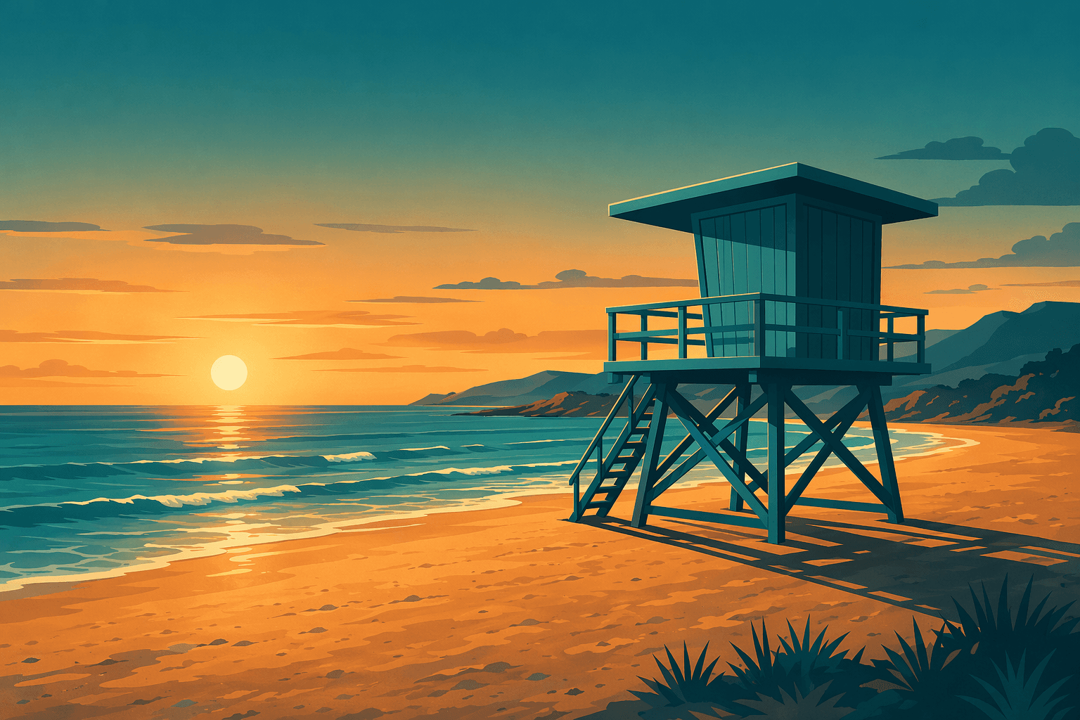 Beach Safety - illustration, Jake Team LLC