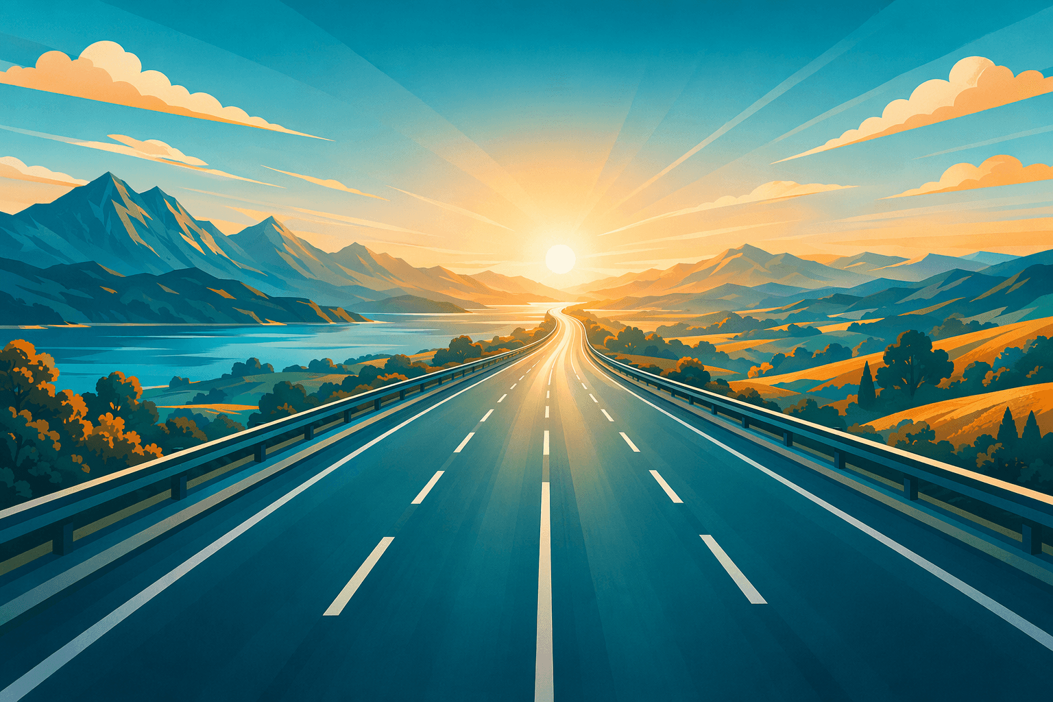 Highway incident - illustration, Jake Team LLC