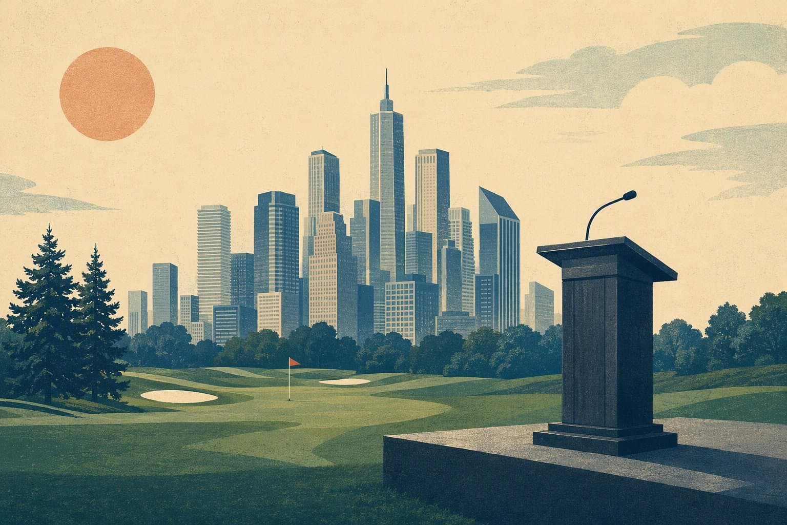golf business merger - illustration, Jake Team LLC