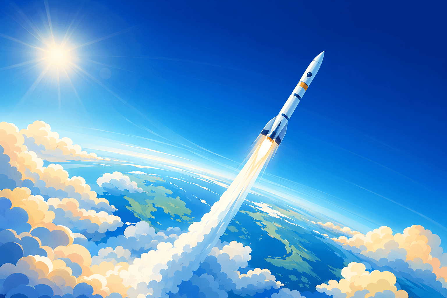 Space launch - illustration, Jake Team LLC