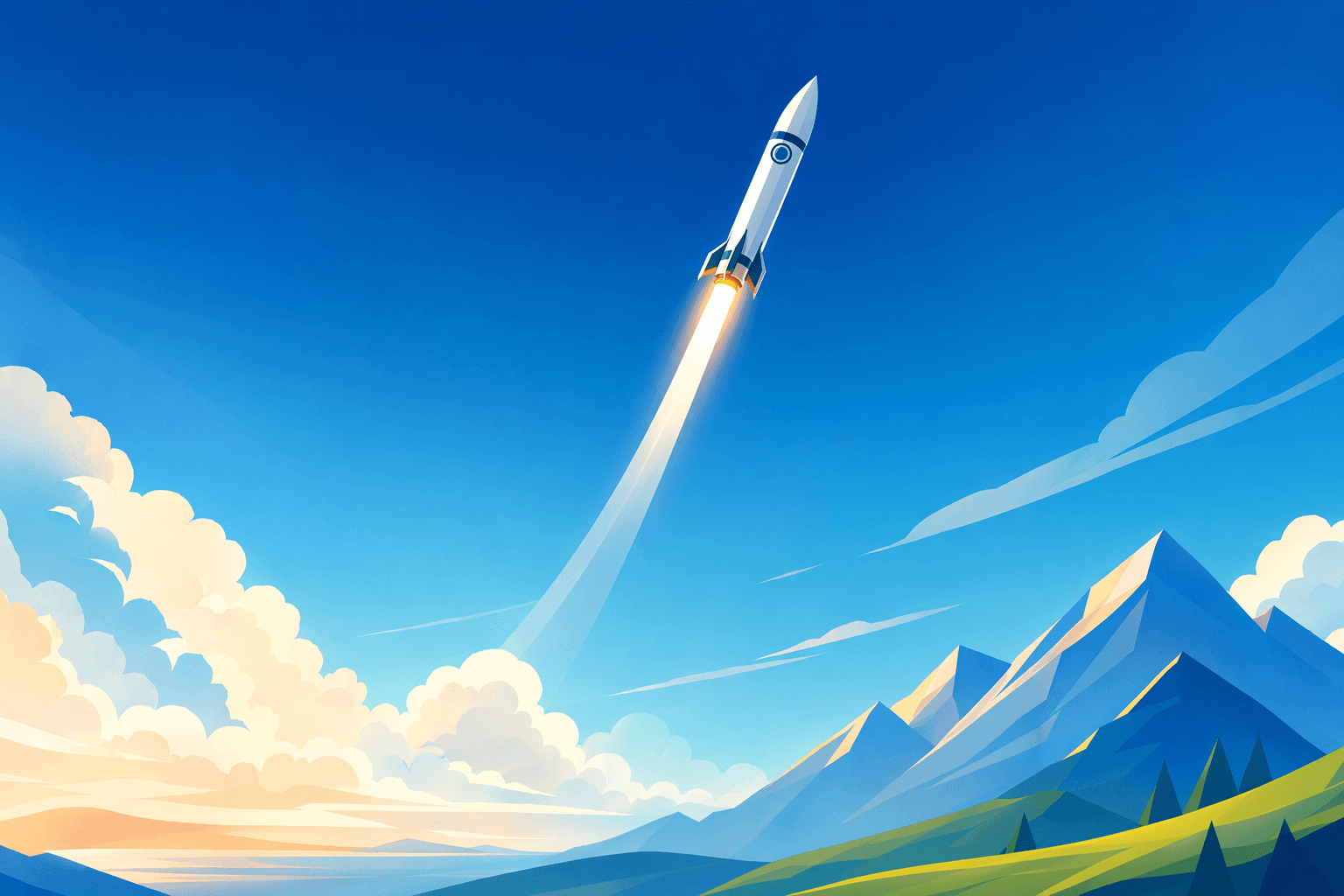 Space launch - illustration, Jake Team LLC