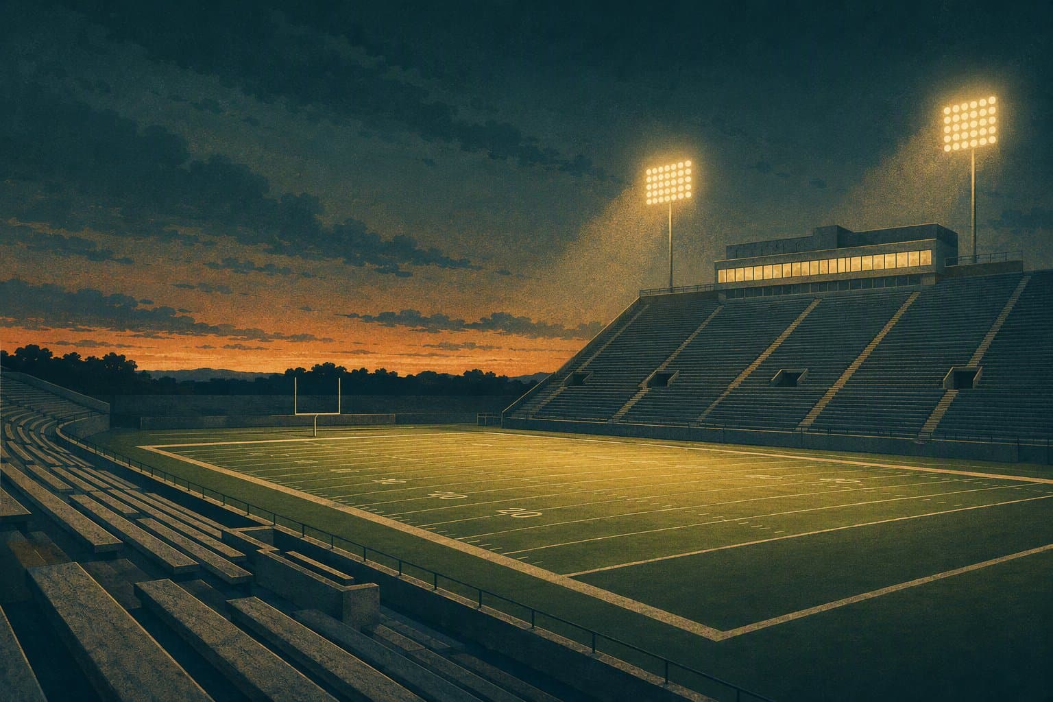 football stadium night - illustration, Jake Team LLC