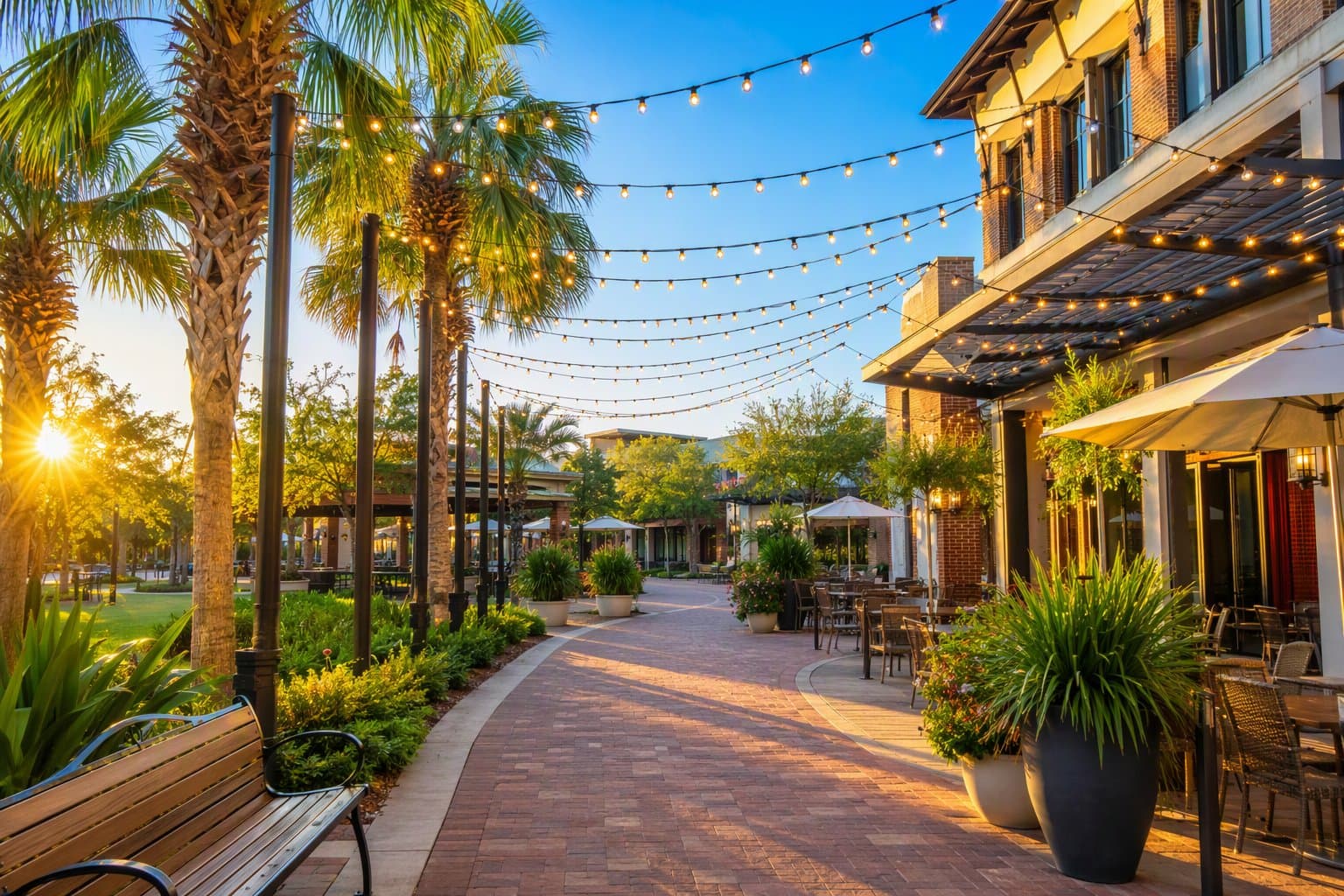Nocatee Town Center evening - illustration, Jake Team LLC
