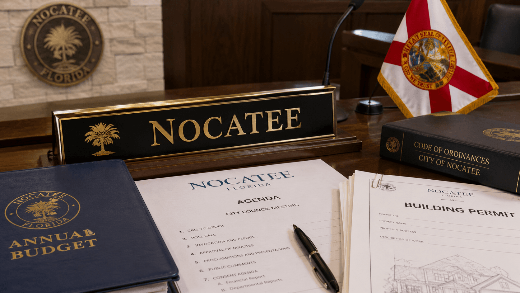 Nocatee Florida reviews permits, bills, and city agenda items - Illustration Jake Team LLC