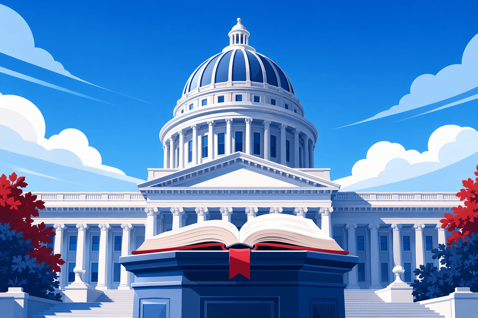 Courthouse education - illustration, Jake Team LLC