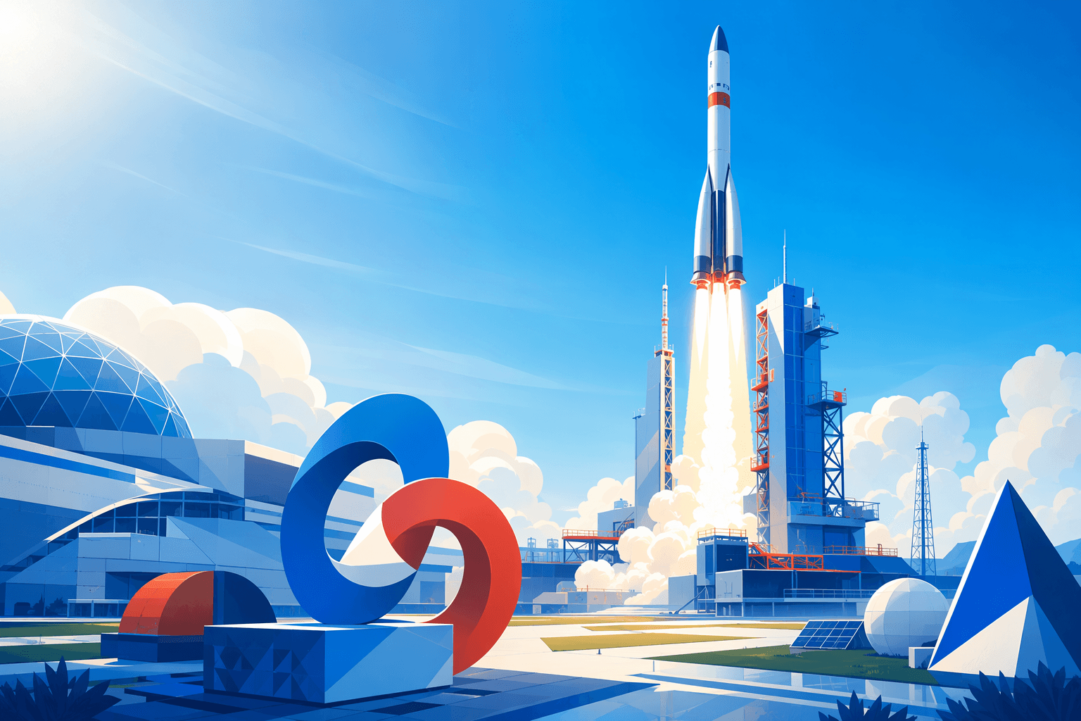Space partnership - illustration, Jake Team LLC