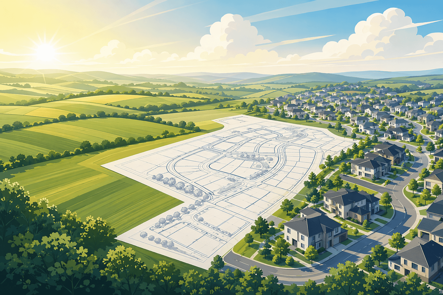 Land development - illustration, Jake Team LLC
