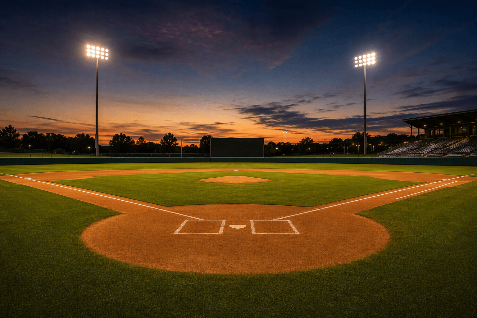 baseball field atmosphere - illustration, Jake Team LLC